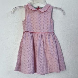 Mini Boden pale pink sleeveless eyelet dress